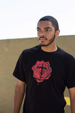 Load image into Gallery viewer, &quot;Rose X Cross&quot; (Black) Tee