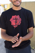 Load image into Gallery viewer, &quot;Rose X Cross&quot; (Black) Tee